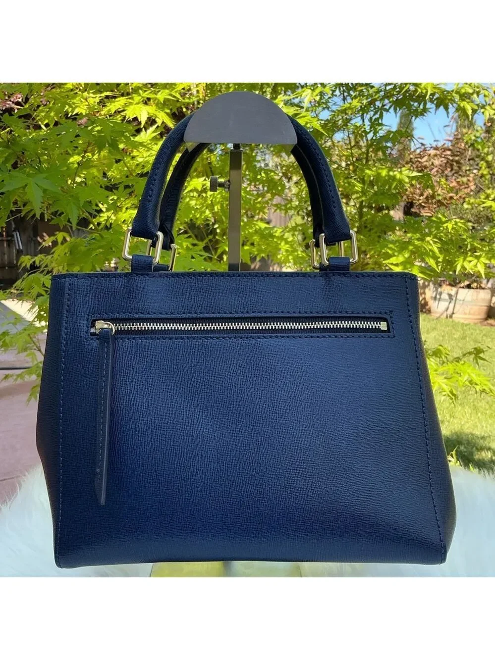 Dooney & Bourke Marine Navy Satchel Saffiano Leather a hand Crossbody Bag